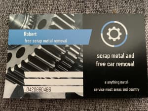 Free scrap metal and car removal 
