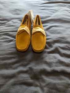 Pair of Yellow Tods Shoes (size 7/41) - Never Been Worn
