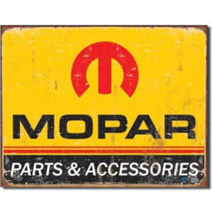 Mopar Logo Parts 64-71 Metal Tin Sign Retro Man Cave 40.5x31.5cm