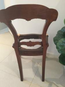 Dining chairs (8) solid mahogany antique chairs dated 1850s