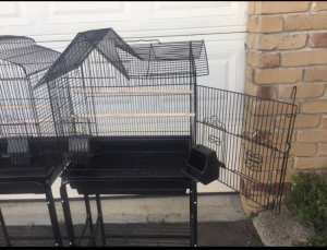 BRAND NEW Great Training bird cage $60ea, $95 on trolley Eftpos