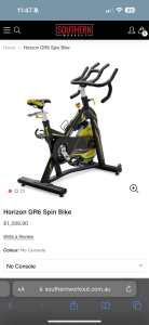 GR6 horizon spin bike with adjusted large seat