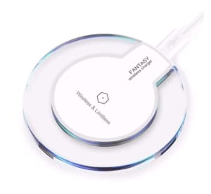 Wireless Mobile Charger Universal Qi Clear Ultra-Slim and Round Fast C