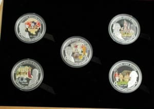 2008 Early Governors of Australia 1oz Silver Proof 5 Coin Collection 