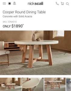 Nick scali Round dining table.