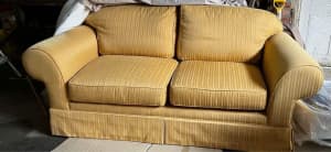 Yellow/gold Moran 2-seater Couch