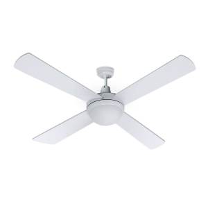 52 Ceiling Fan AC Motor w/Light w/Remote - White