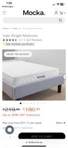 Mocka kids single mattress (mattress only)