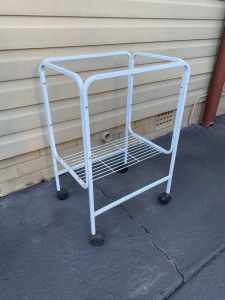 Birdcage stand on wheels $15