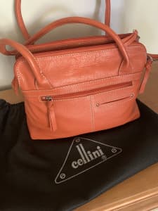 Celllini handbag, burnt orange colour