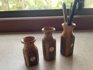 Wood handcrafted novelty holders. Limestone Murrindindi Area Preview