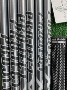Project X IO Shafts, 6.0 120 Gram Iron Shafts Grips 5-P 1/2 Over 