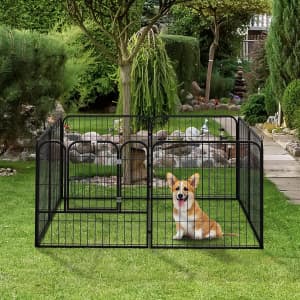 Wowmart Heavy Dog Puppy Rabbit Playpen Fence Kennel 80x100cm x 8 Panel