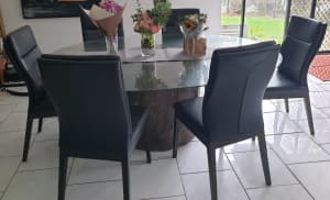 1 of a kind Bespoke Dining Table and Chairs.