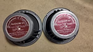 Goodmans Audiom 51 12 speaker drivers with measured T/S data, pair