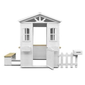 Lifespan Kids Teddy Cubby House in White with Floor