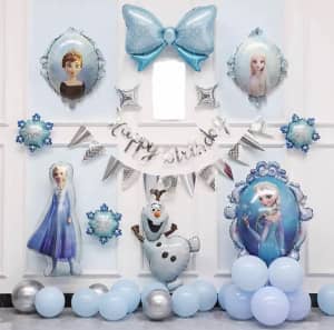 Frozen birthday party deco balloons set