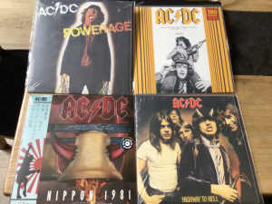Four AC/DC vinyl albums - Excellent condition