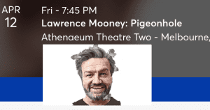 Lawrence Mooney: Pigeonhole ticket