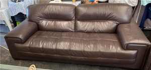 Free leather couches. 3 2 seater