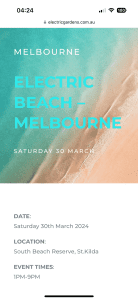 2x Electric Gardens Tickets Melbourne
