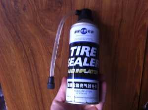 flat tyre repair inflator and sealer for tubeless wheels this works