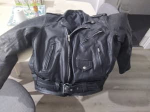 Echtes Leder Leather Motorcycle Jacket Large