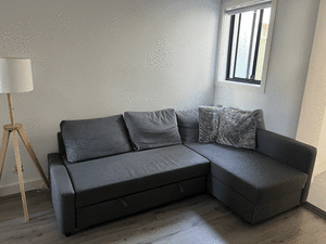 3-Seater Couch / Sofa with Storage, dark grey, 230x150cm