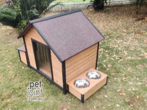Extra Large Labrador Pet Dog Kennel House Plus XL Bowls Storage Box