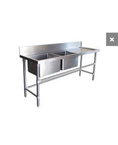 Stainless steel double sink