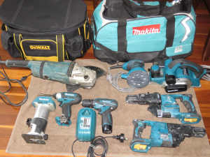 Makita Power Tools Drills, Planer, Router, Screwguns, Bags, Sander