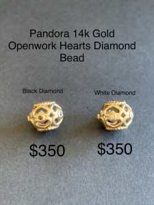 Official Pandora Gold Bracelet & Charms Part 3