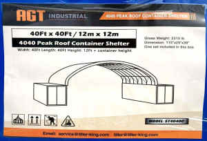 New 12m x 12m x 3.6m Container Shelter Workshop Igloo Dome