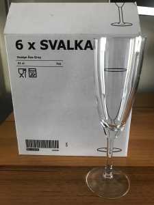 IKEA svalka champagne glasses