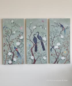 Wall Art Painting Size Three times 35cm wide X 68.5cm high.