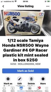 1/12 Tamiya Honda NSR500 GP Wayne Gardiner plastic motor bike kit