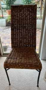 Single, textured, tall chair