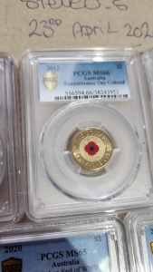 2012 red poppy & pcgs coins 