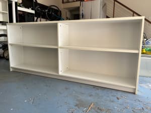 White solid wooden Office Book Shelf