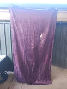 Purple Silky, kinda see through curtains
