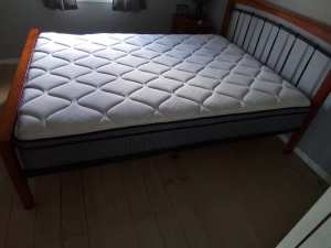 Queen bed and mattress 