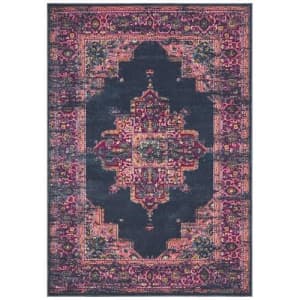 300 x 400 cm Navy & Fuchsia Oriental Rug from Temple and Webster