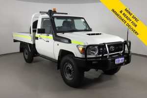 2022 Toyota Landcruiser 70 Series VDJ79R Workmate White 5 Speed Manual Cab Chassis