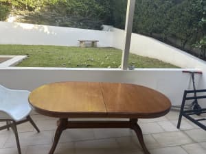 Solid timber dining table and matching buffet