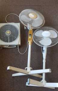 Fans various types,prices.Portable air con