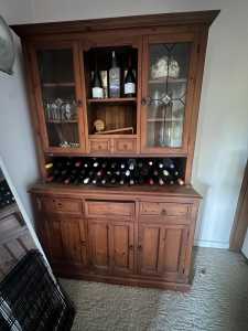 Buffet unit and hutch wooden