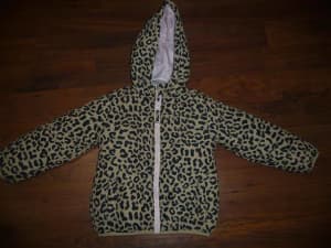 worn once size 6 leopard print rain coat
