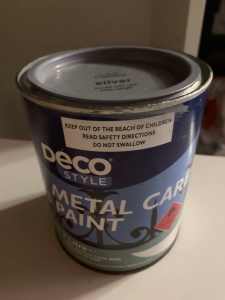 Silver metal care paint 