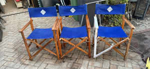 3 sou’wester folding director chairs