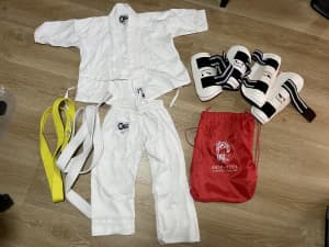 Kids Taekwondo Uniform with belts and gears